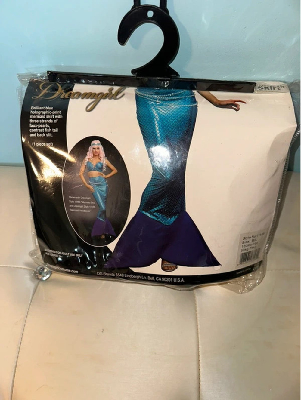 Dreamgirl Women's Metallic Mermaid M/L Costume Skirt NWT